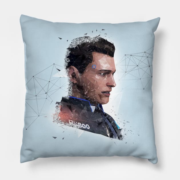 Low Poly Connor Pillow by bansheeinspace