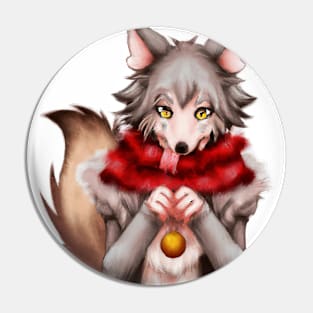 Cute Wolf Drawing Pin