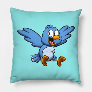 Cute Flying Blue Bird Pillow