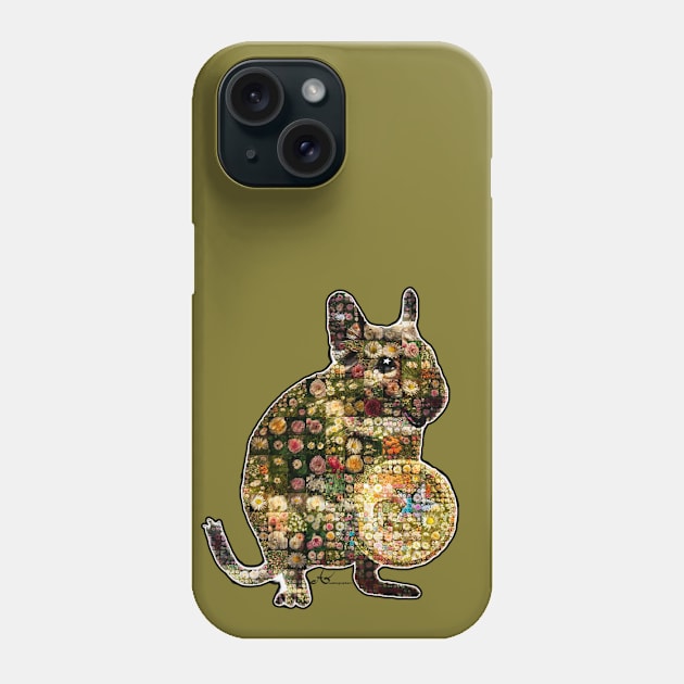 Degu Desert Mouse Rat with Flowers Mosaic Design Phone Case by Symbolsandsigns