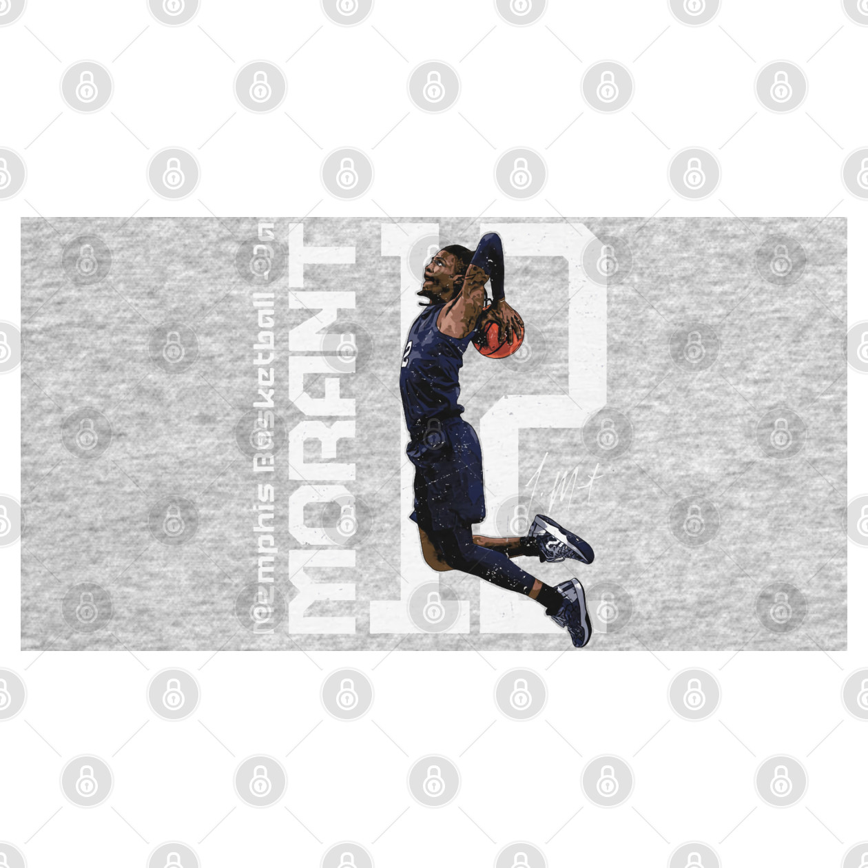 Ja Morant Memphis Vertical - Ja Morant - T-Shirt | TeePublic