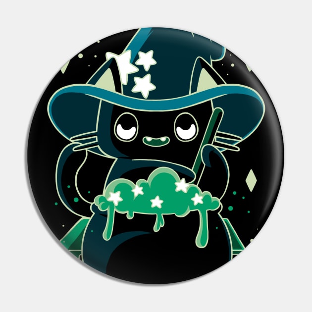 Witch Cat Pin by xMorfina