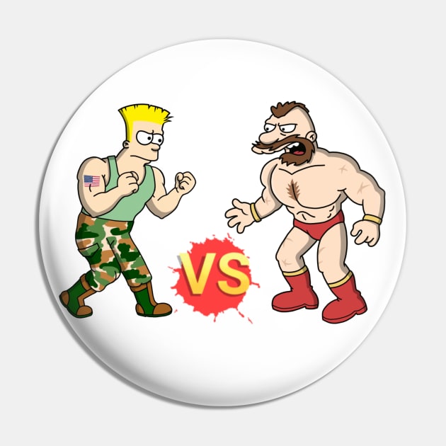 Street Fighter Guile vs Zangief Fight! Pin by GarryDeanArt