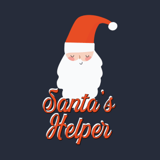 Santa's Helper Whimsical Santa amd Text Design T-Shirt