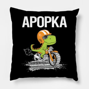 Biking Dinosaur Apopka Pillow