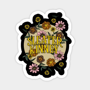 Sleater Kinney Name Personalized Flower Retro Floral 80s 90s Name Style Magnet