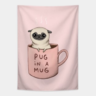 Pug in a Mug Tapestry