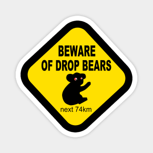 Beware of drop bears Australian road sign Magnet