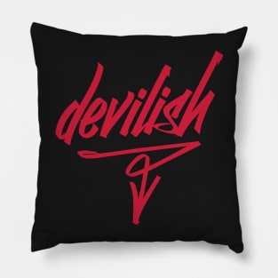 Devilish graffiti style graphic novelty attitude t-shirt Pillow