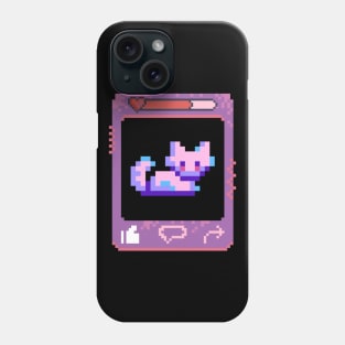 A Pixel Art of a Cat Phone Case