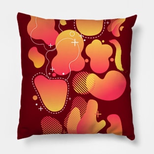 Bubbles Graphic Pattern Design Pillow