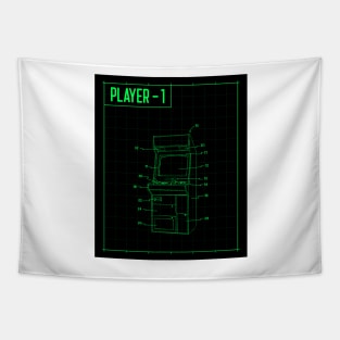 Gamer Room Arcade Design - Gaming Room Decoration - Gaming Apparel Tapestry