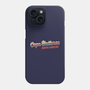 Cape Hatteras North Carolina Vintage Script Rainbow Phone Case