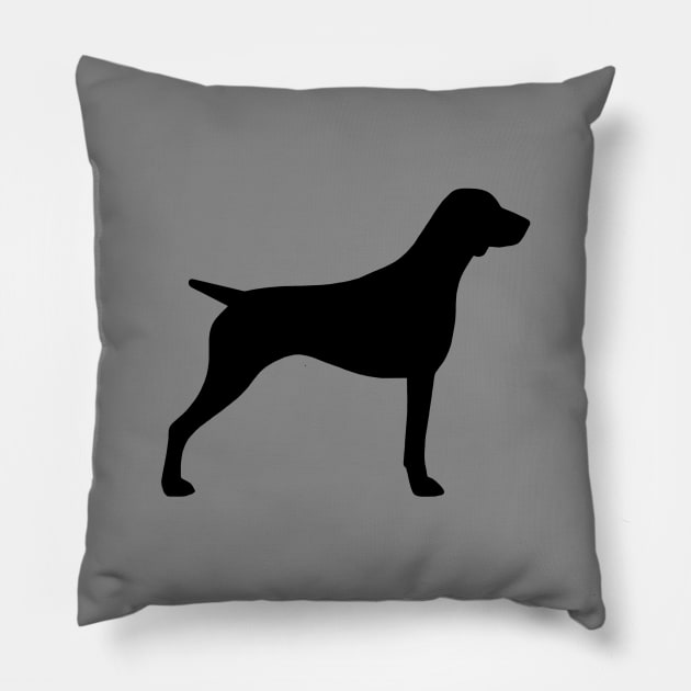 German Shorthaired Pointer Silhouette Pillow by Coffee Squirrel