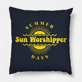 Sun Worshipper summer days design for Sun Worshipper Pillow