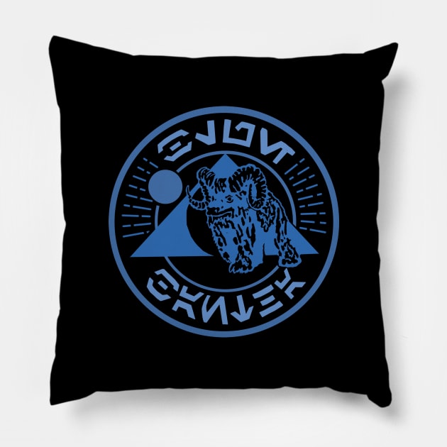 Galaxy's Edge Blue Bantha Pillow by GeekGiftGallery