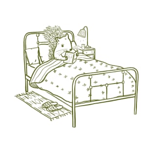 Squirrel Reading in Bed T-Shirt