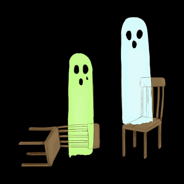 Spooky sad #5 - Ghosts and chairs by ggzeppe