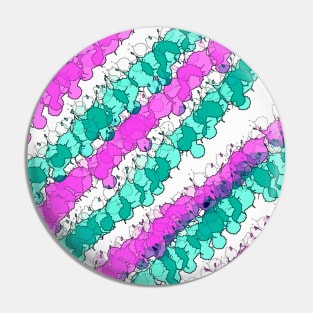 Pink and Teal Splatter Distressed Pin