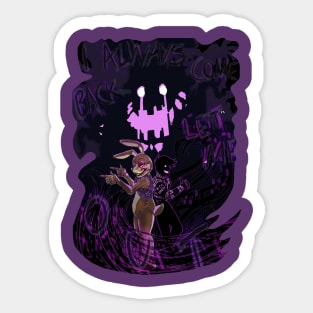 Bunny Maid William Afton Sticker for Sale by alanawdoesart