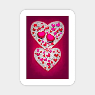 Happy Valentine's Day | Graphic hearts 2 Magnet