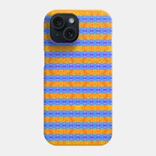 Orange and Blue Striped Pattern Phone Case