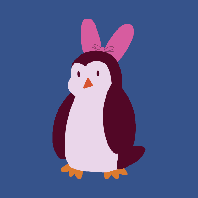 Pink Bow Penguin by saradaboru