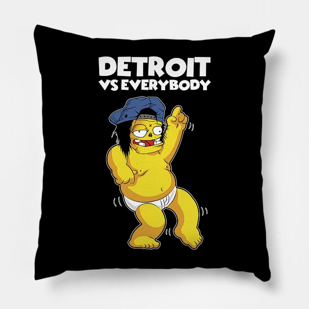 DETROIT VS EVERYBODY Pillow by antonimus