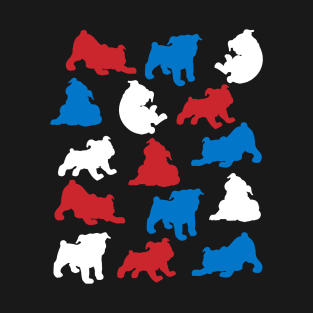 Patriotic Bulldog Dog America Flag 4Th Of July T-Shirt