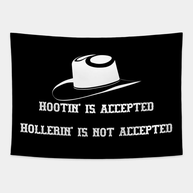 Hootin' and Hollerin' White Tapestry by Designs by Dyer