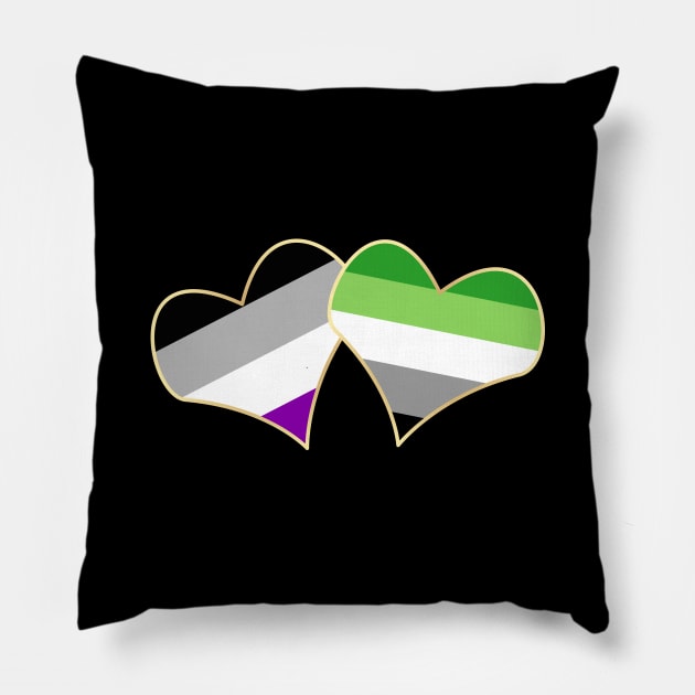 Double Attraction (Aro/Ace) Pillow by traditionation