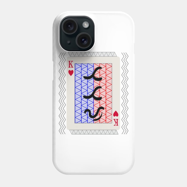 Tribal Art Playing card King / Baybayin word Tatay (Father) Phone Case by Pirma Pinas