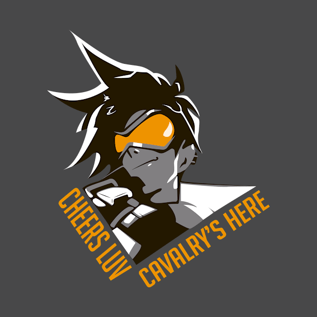 Overwatch Tracer "Cheers, Love" Tee by Charelene