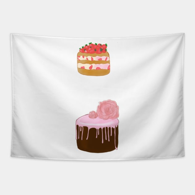 Cute cakes Tapestry by Carriefamous