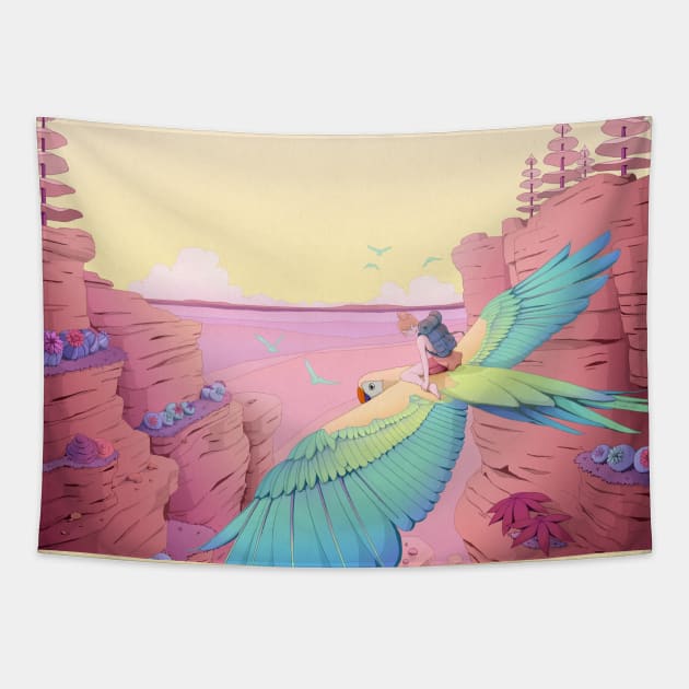 Daydreaming Tapestry by Camila Illustration