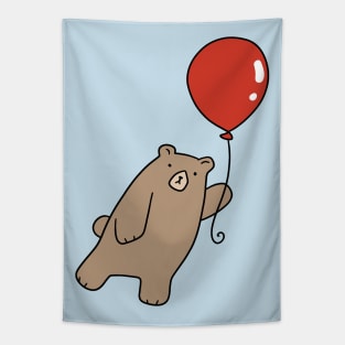 Red Balloon Grizzly Bear Tapestry