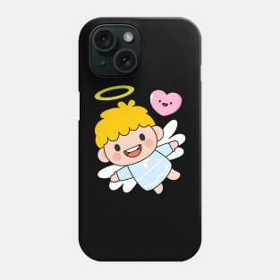 Cute Little Boy Angel Flying In Sky Fairy Tale Baby Christmas Angel Phone Case