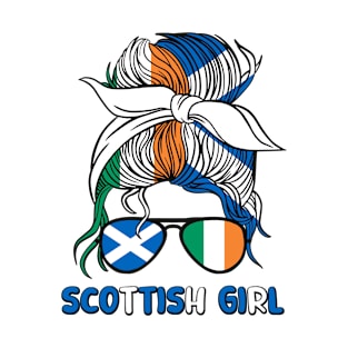 Irish Half Scottish Girl Ireland Scotland Éireann Alba Girls T-Shirt