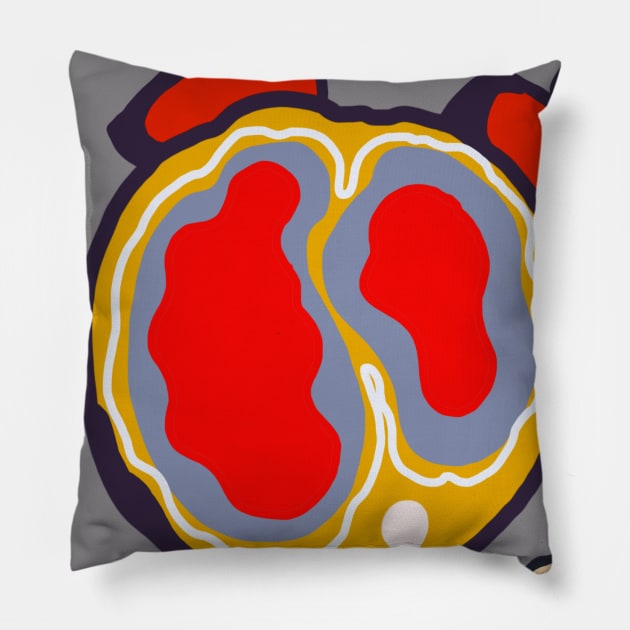 Red Clock Pillow by InsanePenguinOfficial