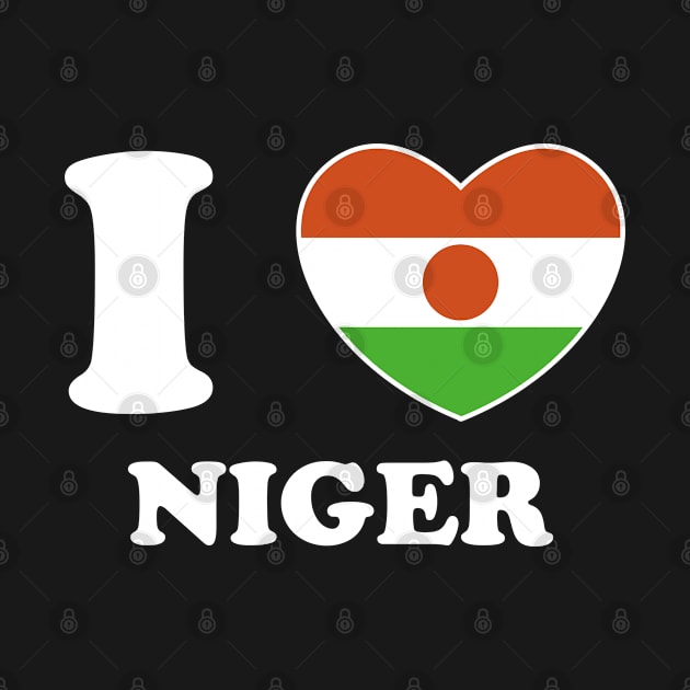 I Love Niger Heart Flag Women Men Kids Souvenir by BramCrye
