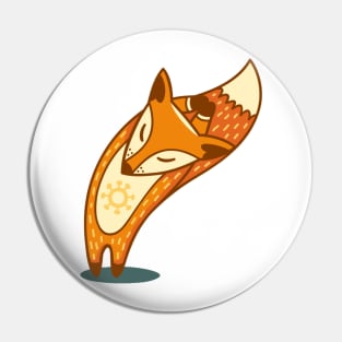 fox yoga Pin