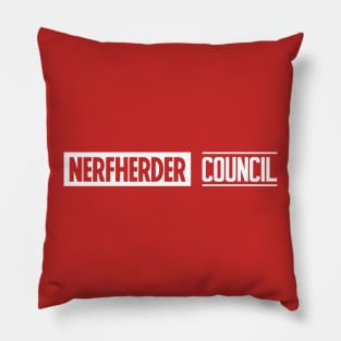 Nerfherder Cinematic Universe logo (white) Pillow