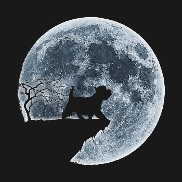 Westie Halloween Costume Moon Silhouette Creepy by magazin