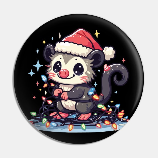 Cute Christmas Possum Pin by Heartsake