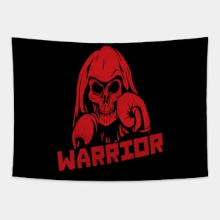 Boxing Skull warrior Tapestry