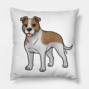 Dog - American Staffordshire Terrier - Natural Tan and White Pillow