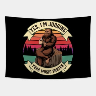 Bigfoot Judging Music Taste Tapestry