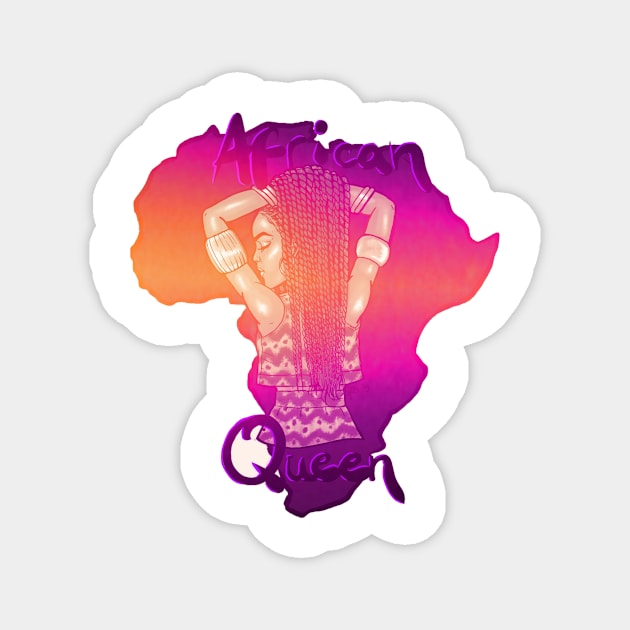 African Queen- Sunset Magnet by SoFroPrince