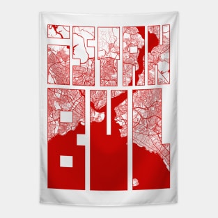 Istanbul, Turkey City Map Typography - Oriental Tapestry