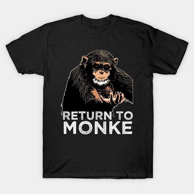 Reject Humanity Return to Monke Evolution Funny Chimp Meme - Reject  Humanity - Sticker